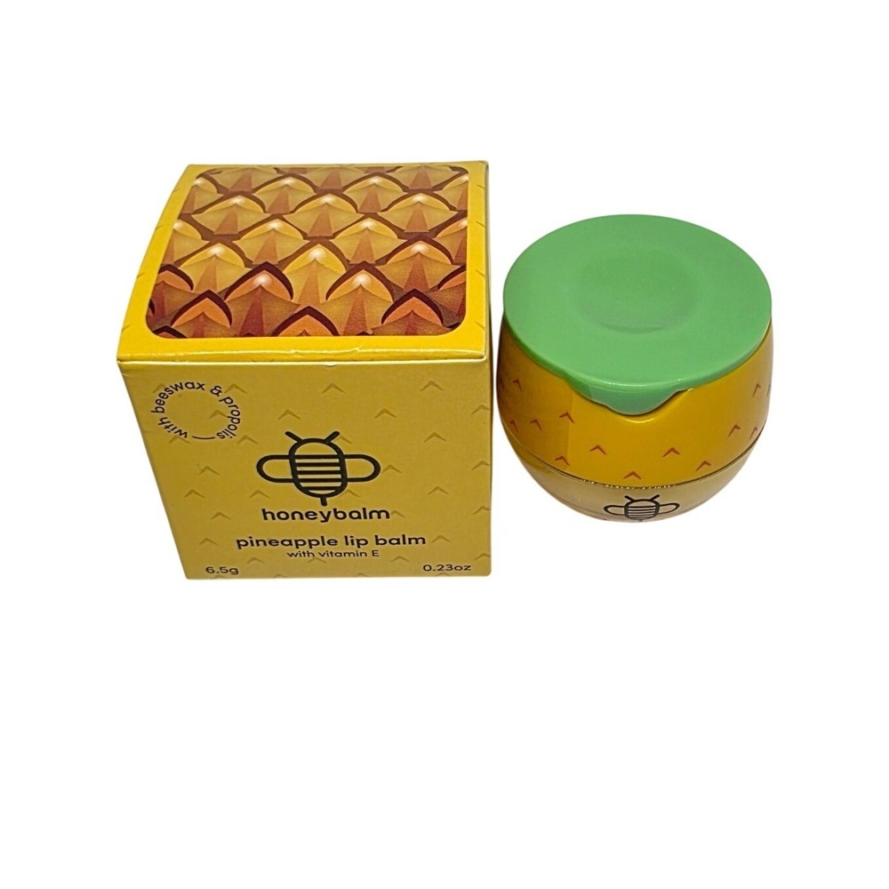 Honeybalm Pineapple Lip‎ Balm 0.23 oz Vitamin E Beeswax New